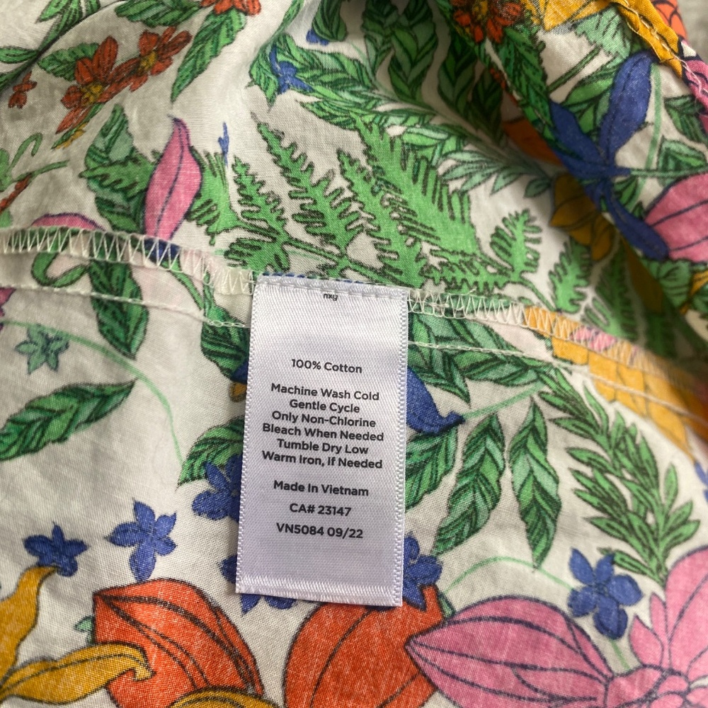 Talbots 12 Poplin Blissful Floral Shirtdress - Picture 12 of 12